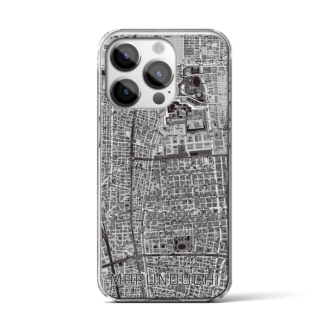 【丸の内(愛知県)】地図柄iPhoneケース(クリアタイプ)