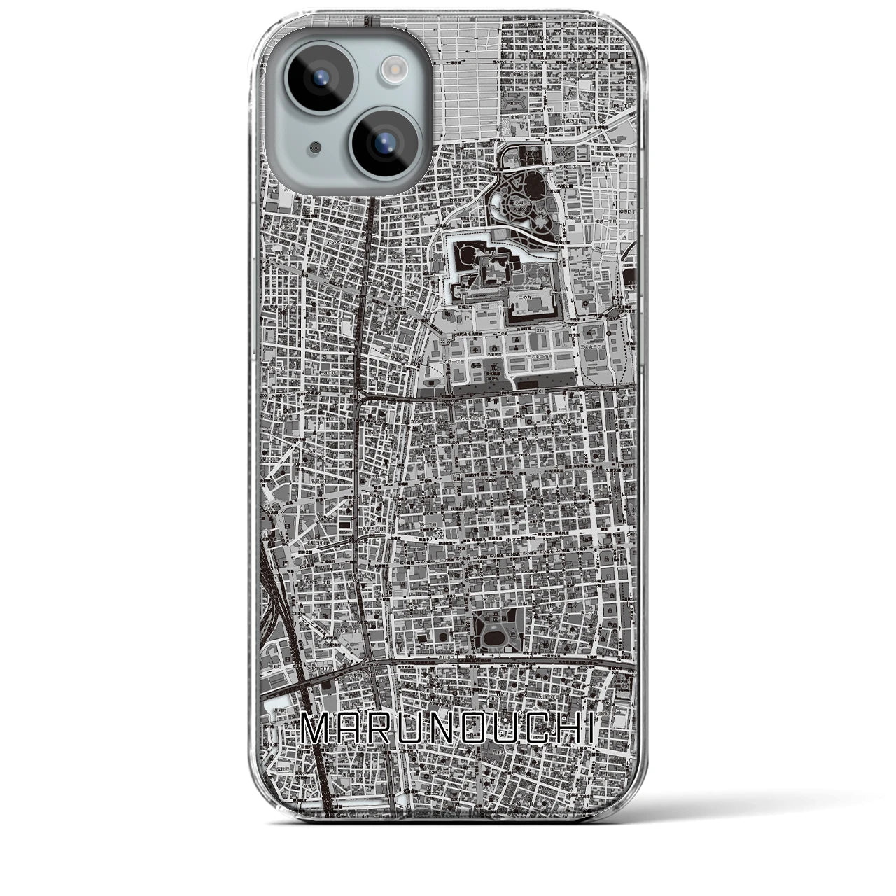 【丸の内(愛知県)】地図柄iPhoneケース(クリアタイプ)