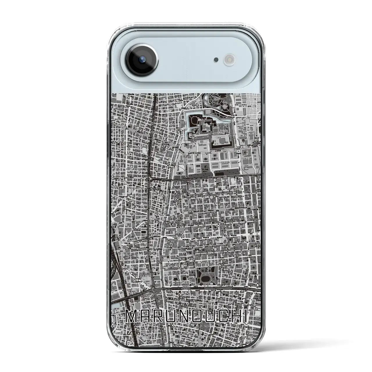 【丸の内(愛知県)】地図柄iPhoneケース(クリアタイプ)
