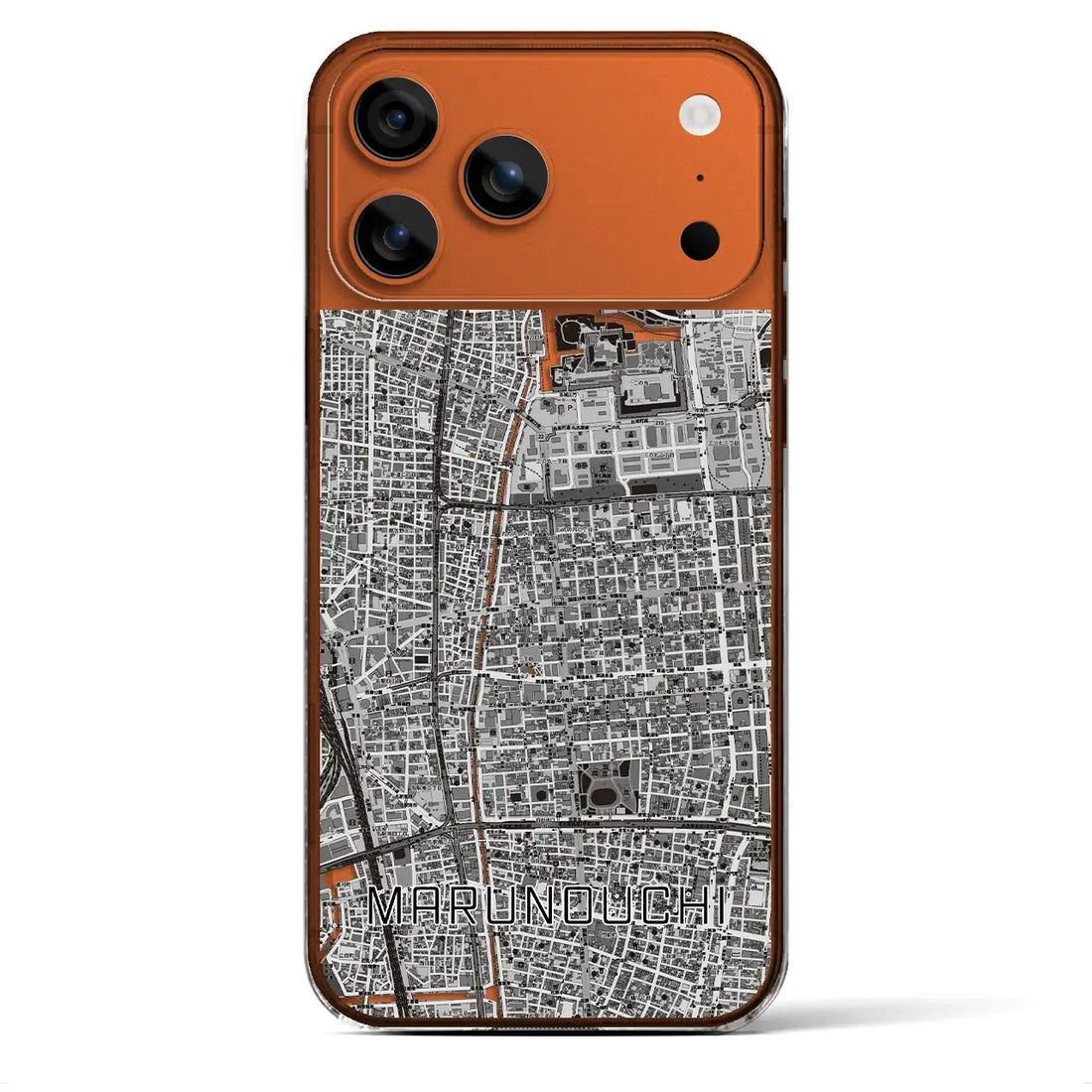 【丸の内(愛知県)】地図柄iPhoneケース(クリアタイプ)