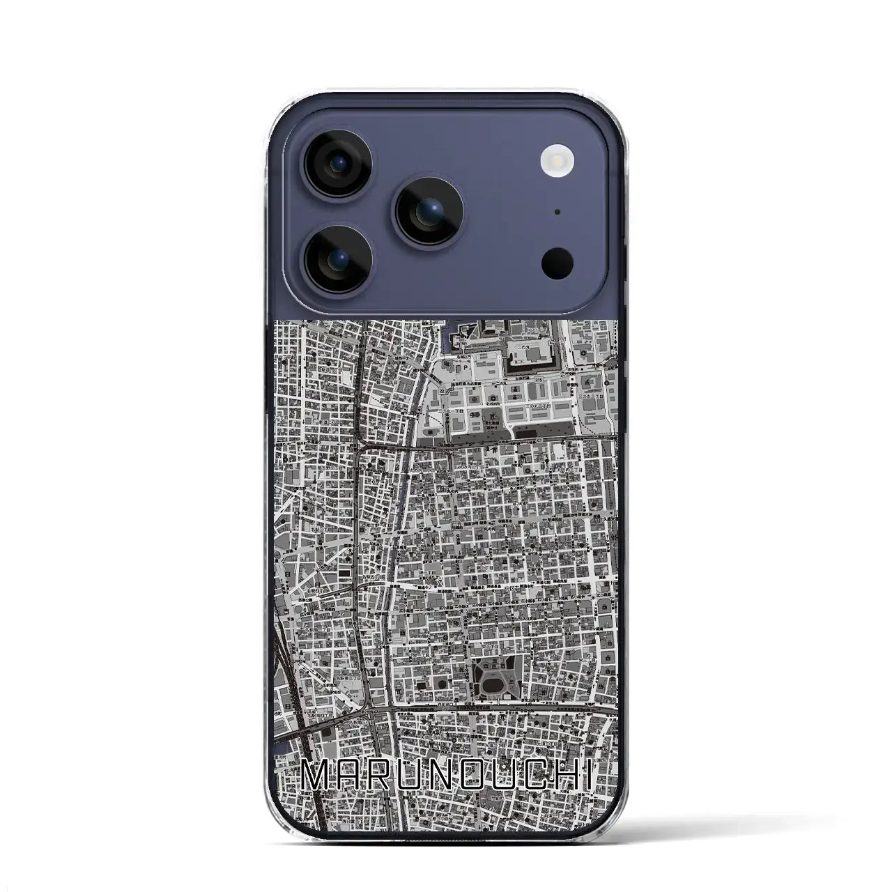 【丸の内(愛知県)】地図柄iPhoneケース(クリアタイプ)