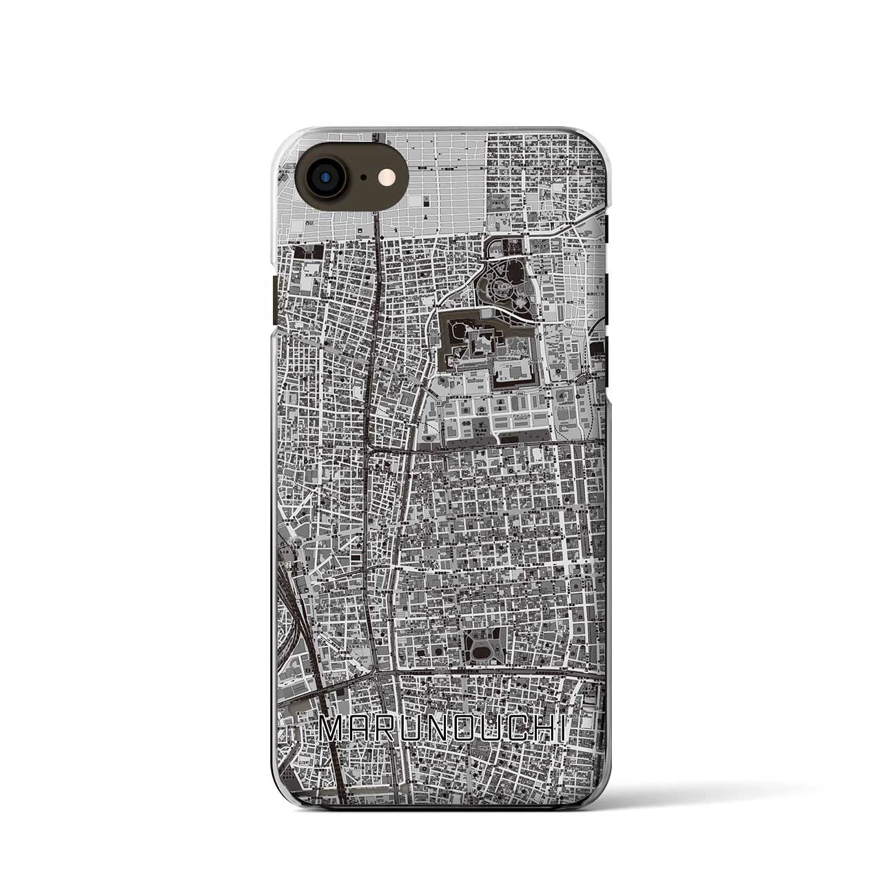 【丸の内(愛知県)】地図柄iPhoneケース(クリアタイプ)