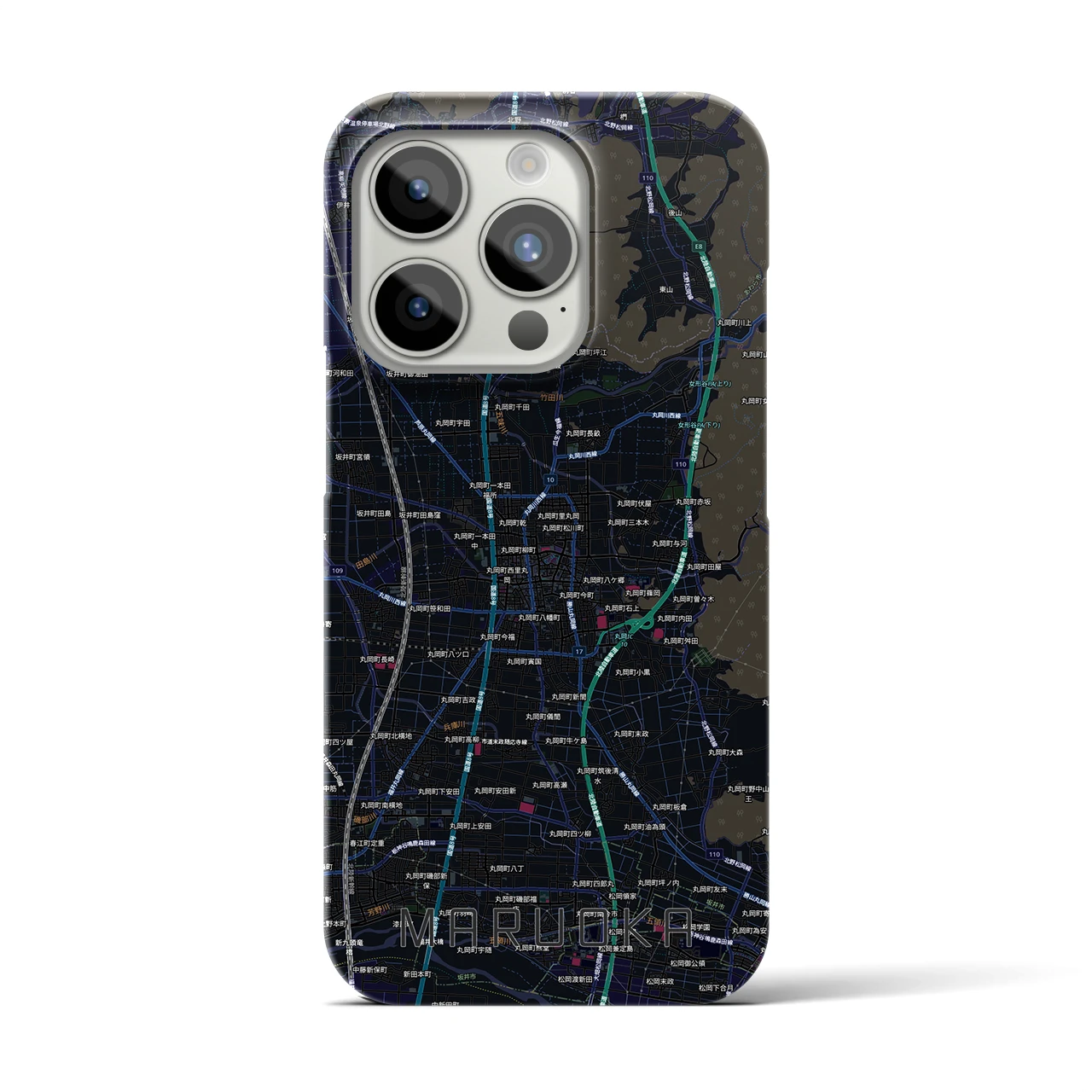 【丸岡(福井県)】地図柄iPhoneケース(バックカバータイプ)