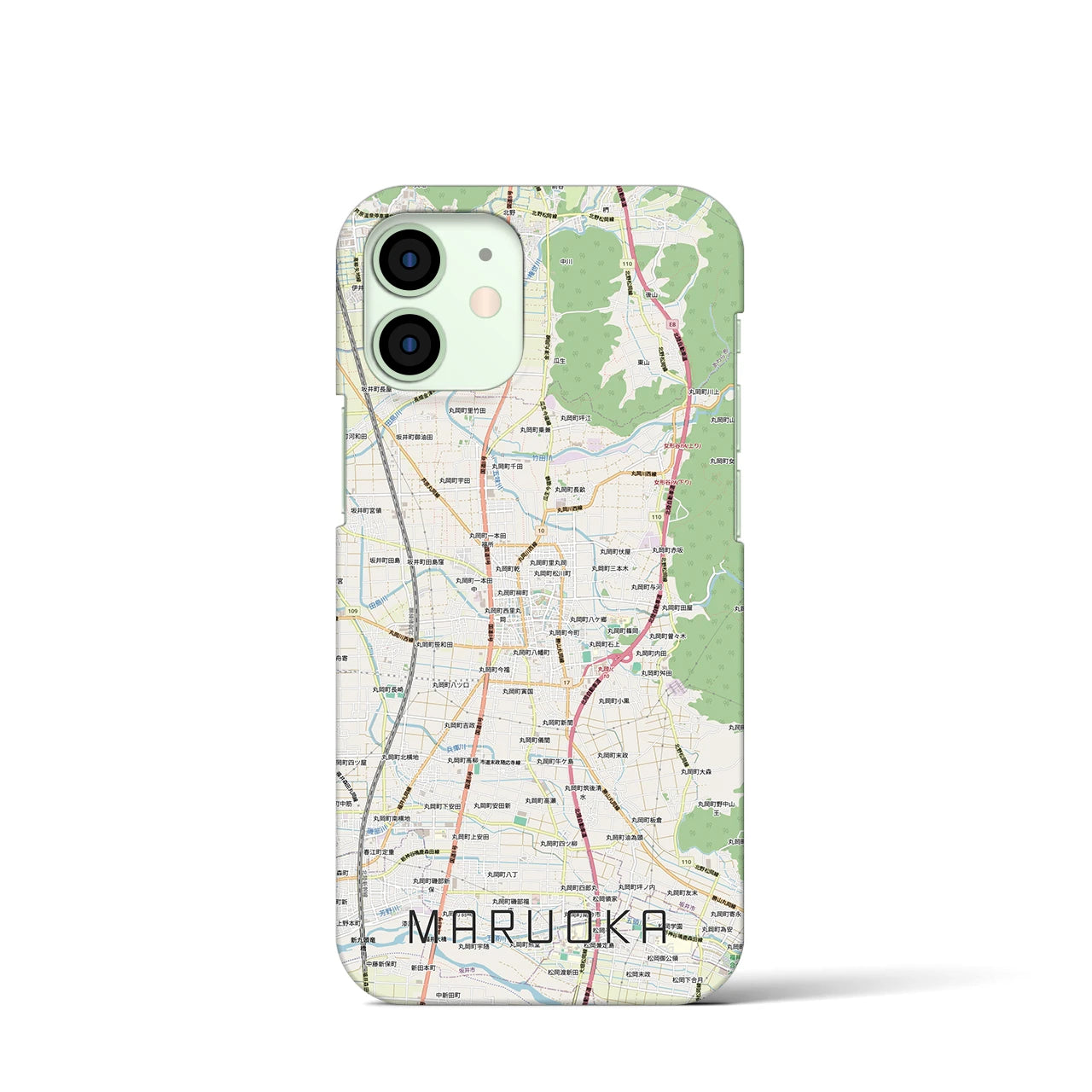 【丸岡(福井県)】地図柄iPhoneケース(バックカバータイプ)