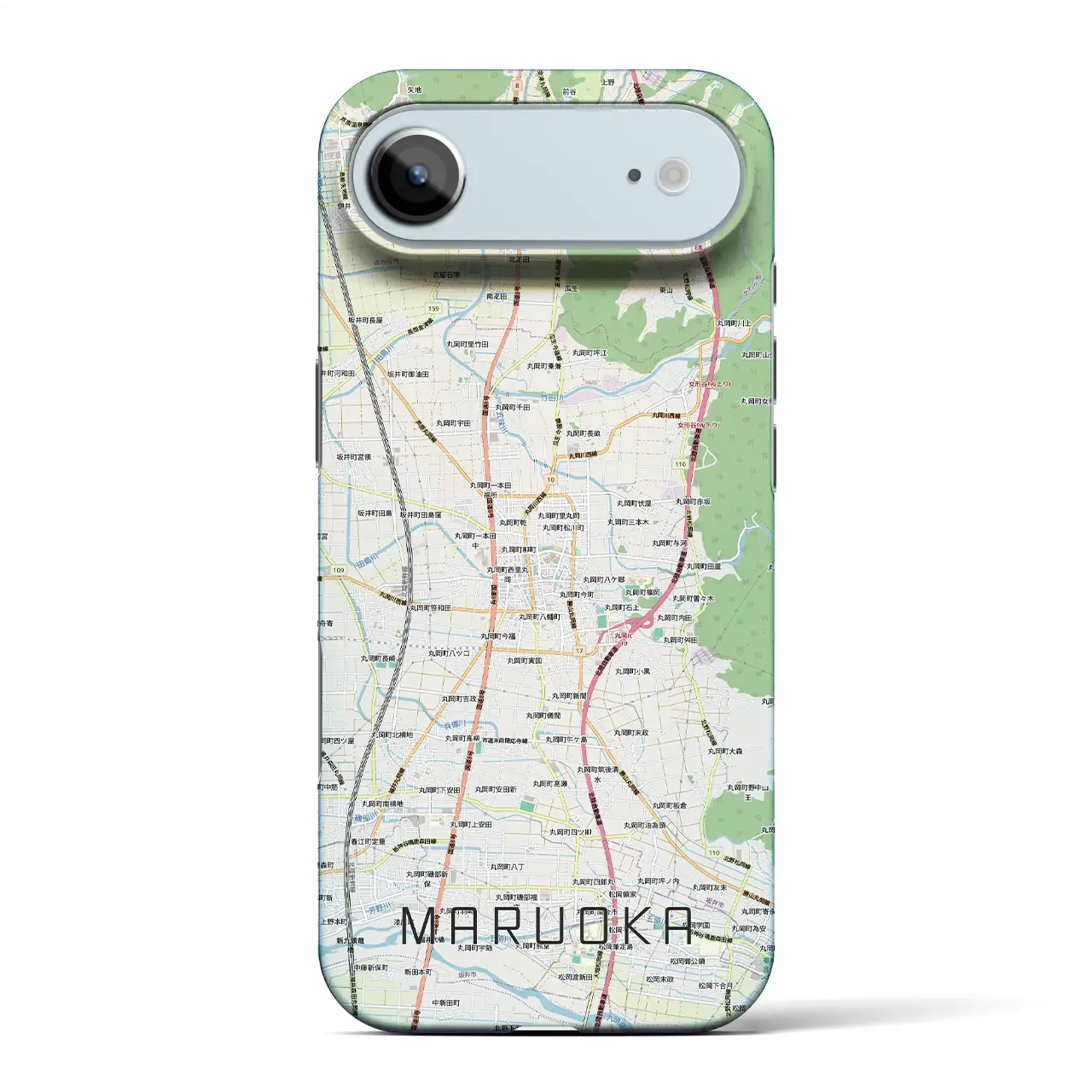 【丸岡(福井県)】地図柄iPhoneケース(バックカバータイプ)