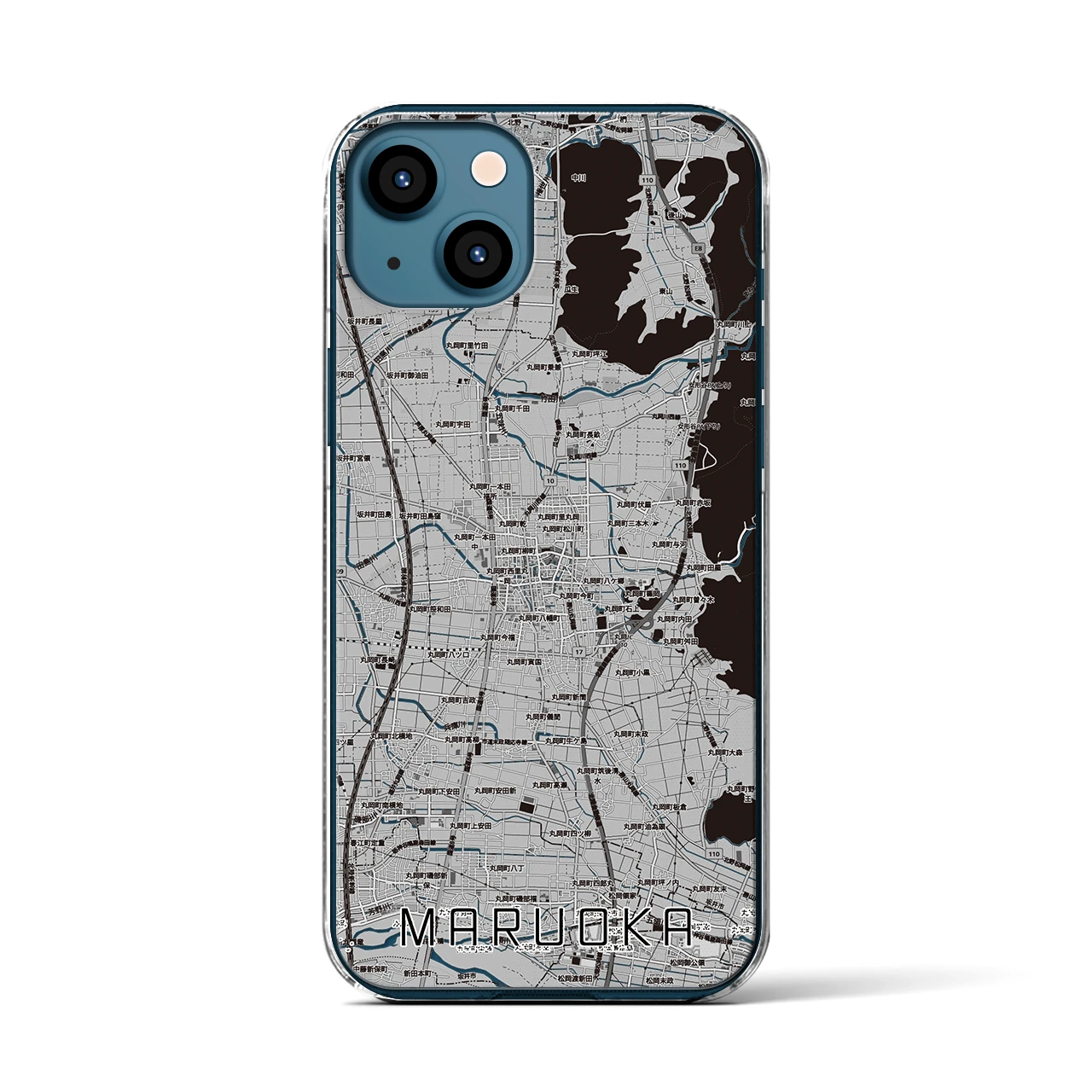【丸岡(福井県)】地図柄iPhoneケース(クリアタイプ)