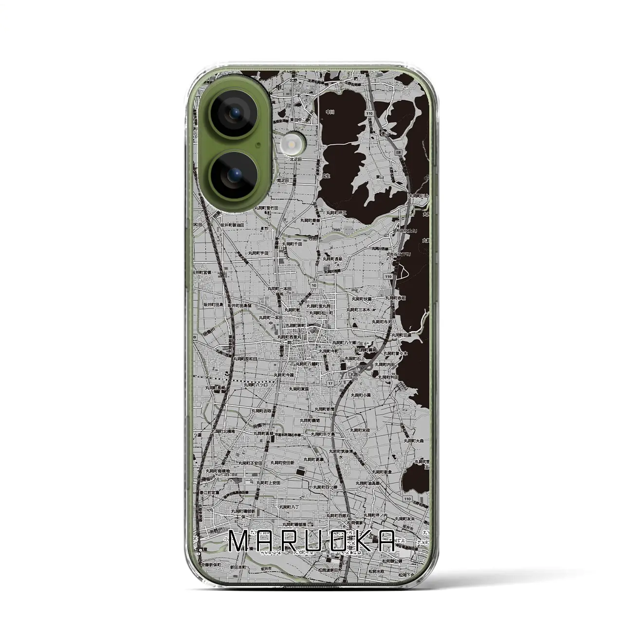 【丸岡(福井県)】地図柄iPhoneケース(クリアタイプ)