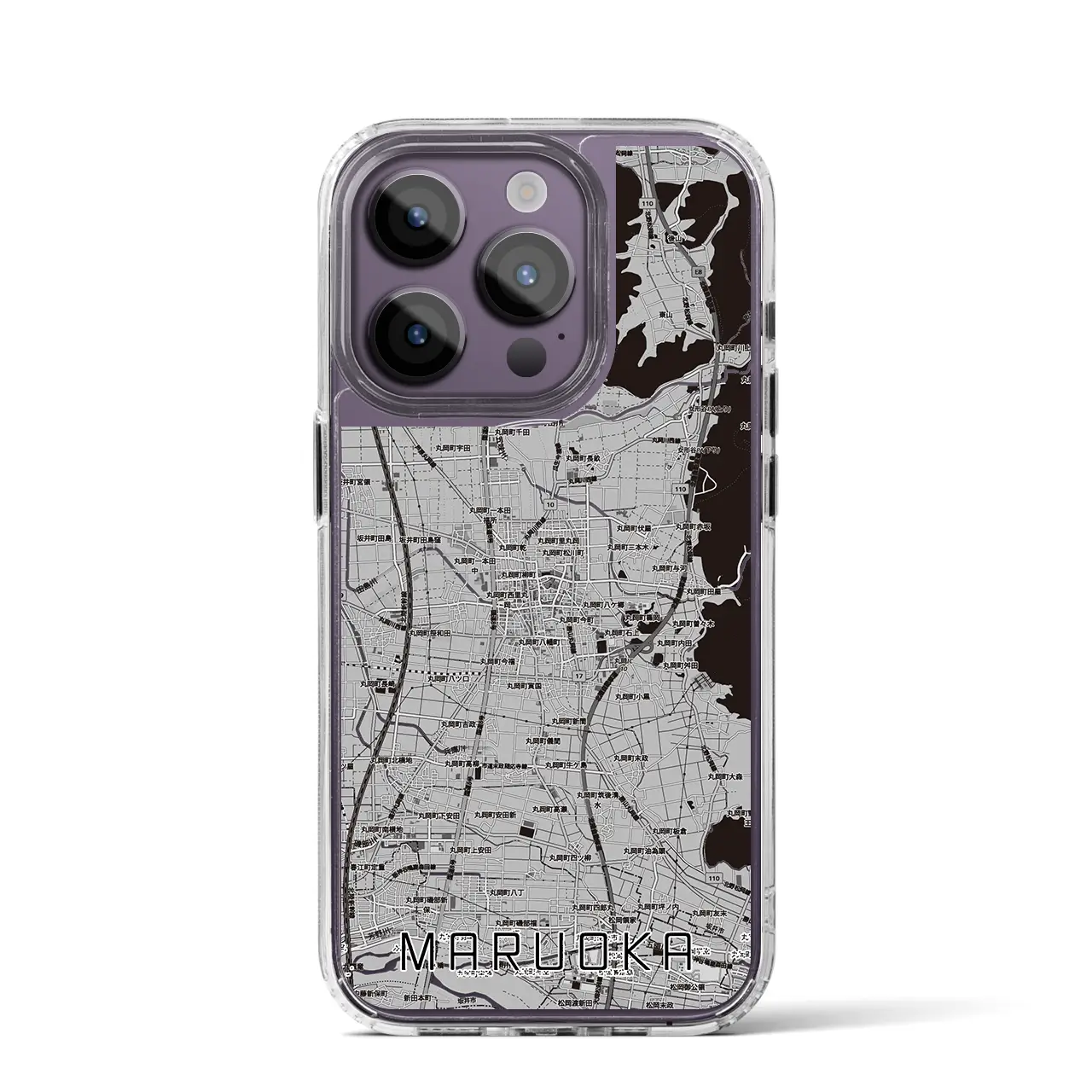 【丸岡(福井県)】地図柄iPhoneケース(MagSafeタイプ)