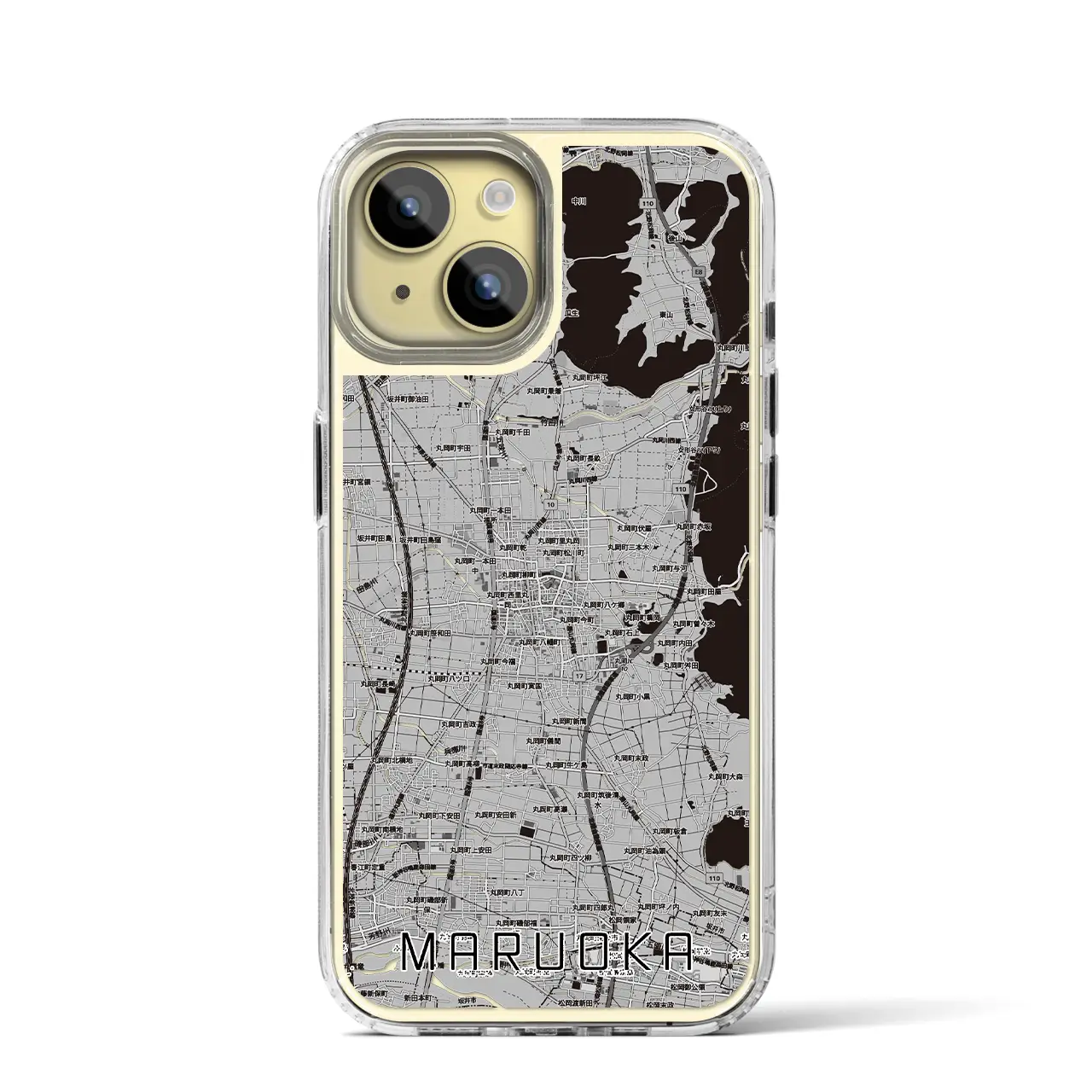 【丸岡(福井県)】地図柄iPhoneケース(MagSafeタイプ)