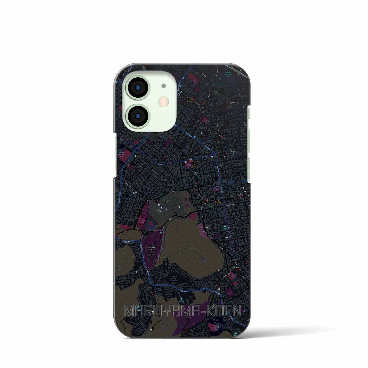 【円山公園(北海道)】地図柄iPhoneケース(バックカバータイプ)