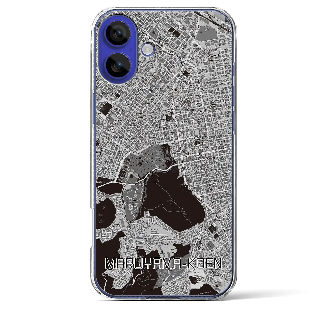 【円山公園(北海道)】地図柄iPhoneケース(クリアタイプ)