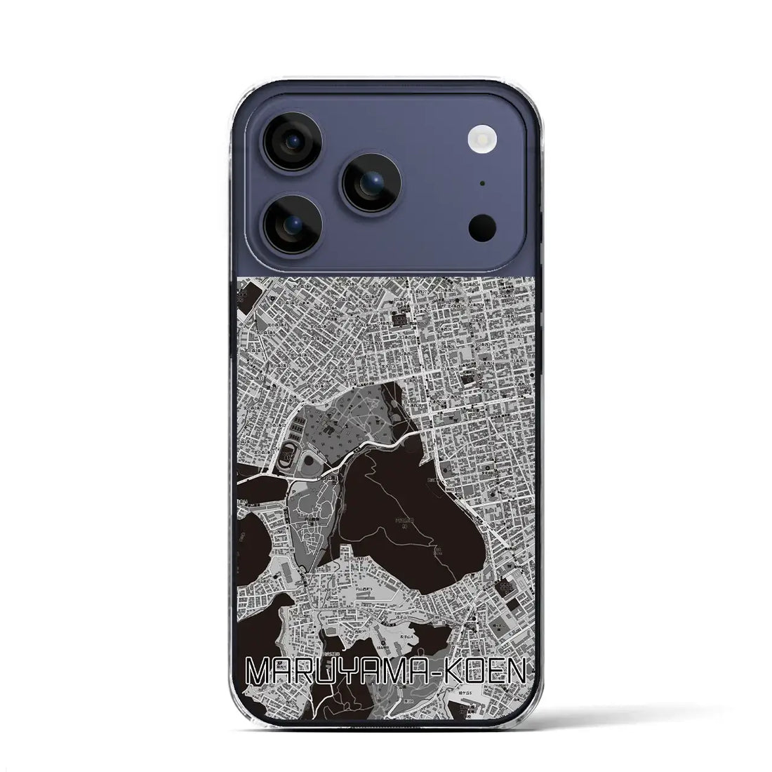 【円山公園(北海道)】地図柄iPhoneケース(クリアタイプ)