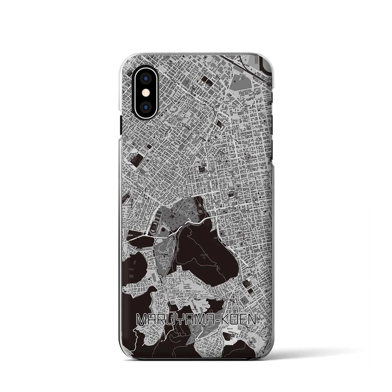 【円山公園(北海道)】地図柄iPhoneケース(クリアタイプ)