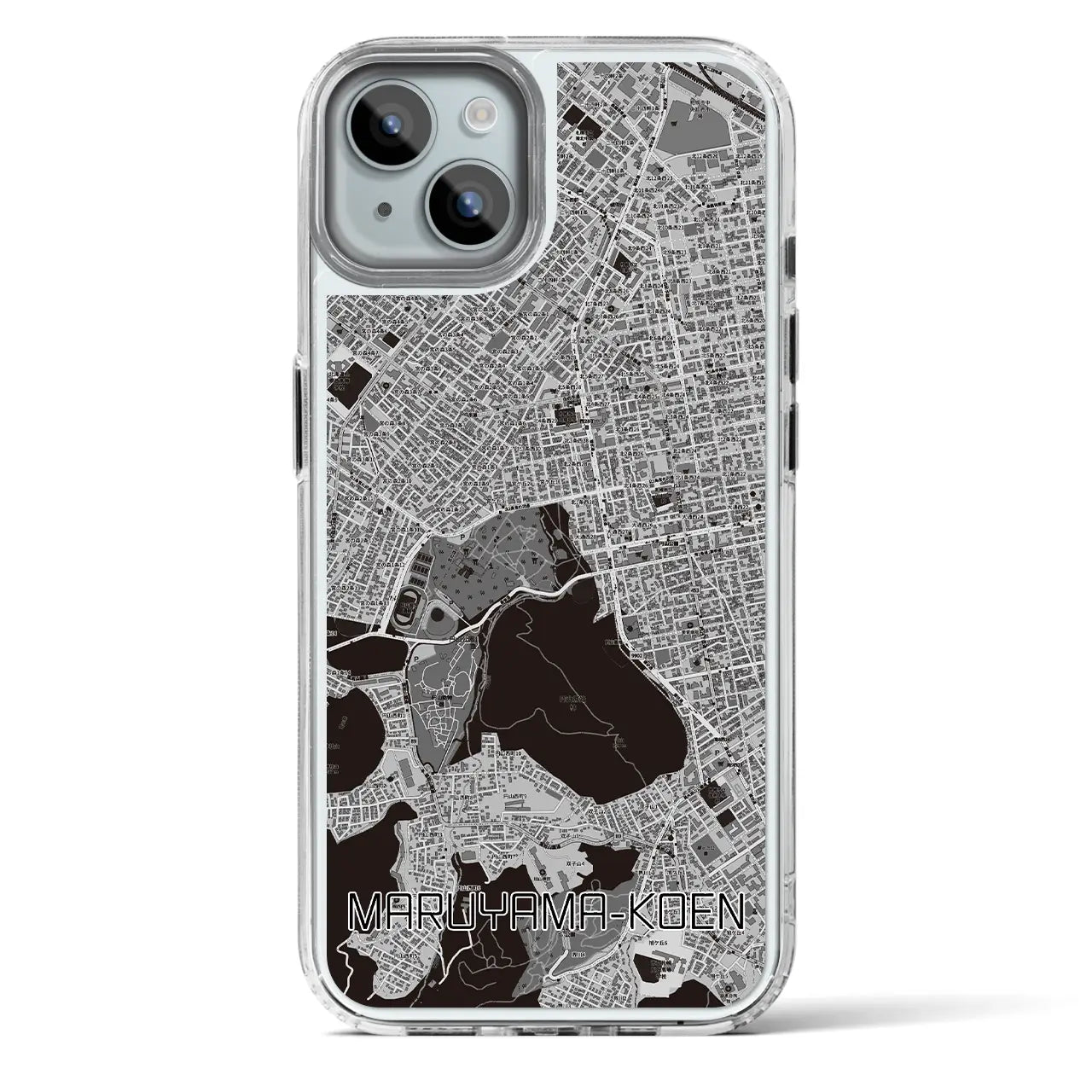 【円山公園(北海道)】地図柄iPhoneケース(MagSafeタイプ)