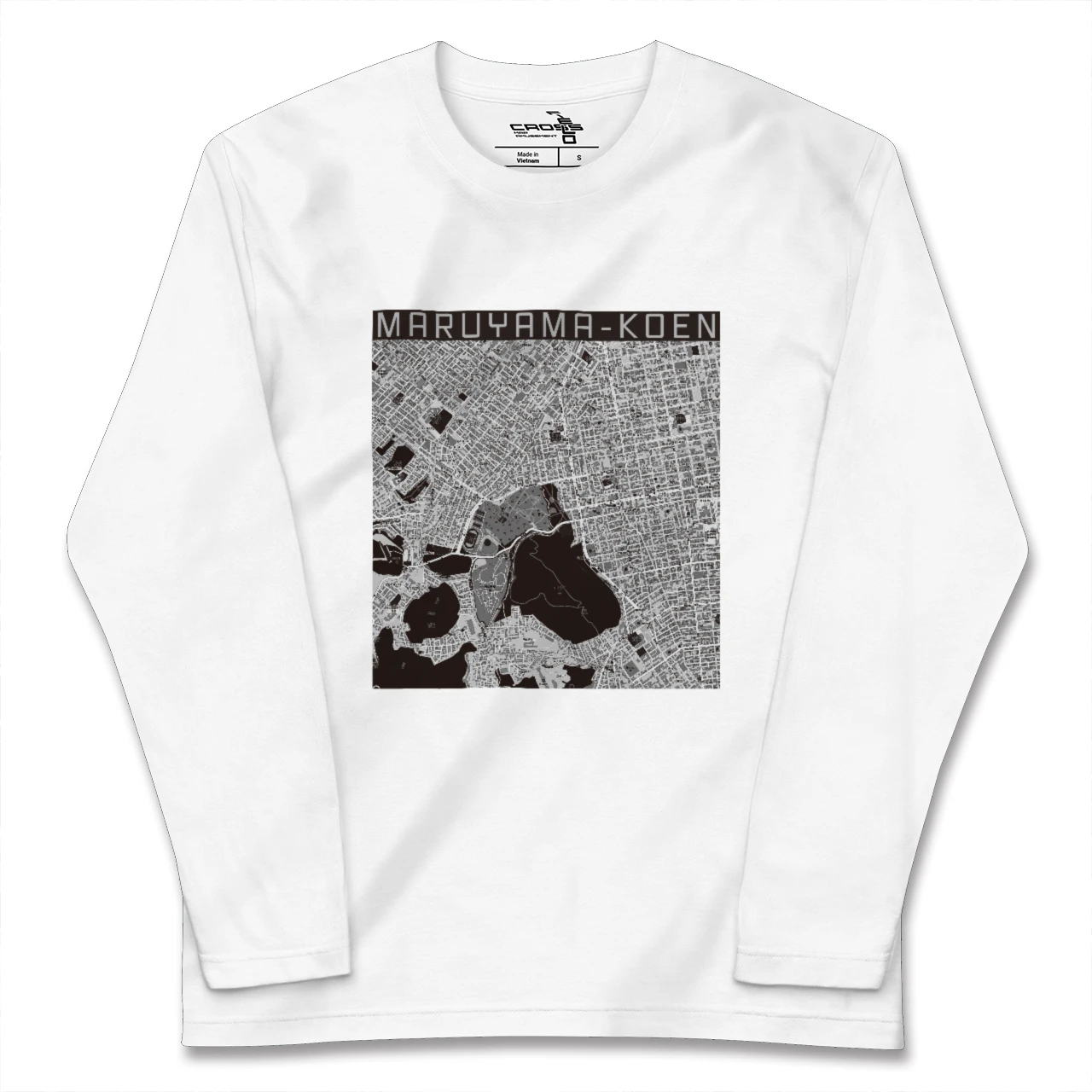 【円山公園(北海道)】地図柄ロングスリーブTシャツ