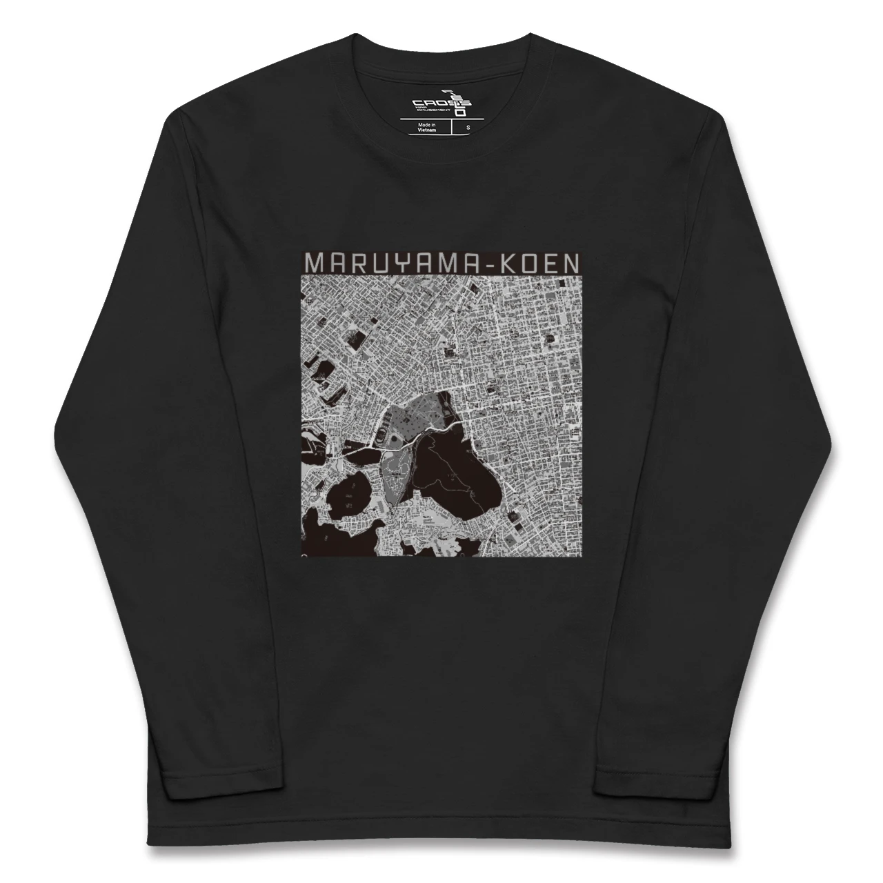 【円山公園(北海道)】地図柄ロングスリーブTシャツ