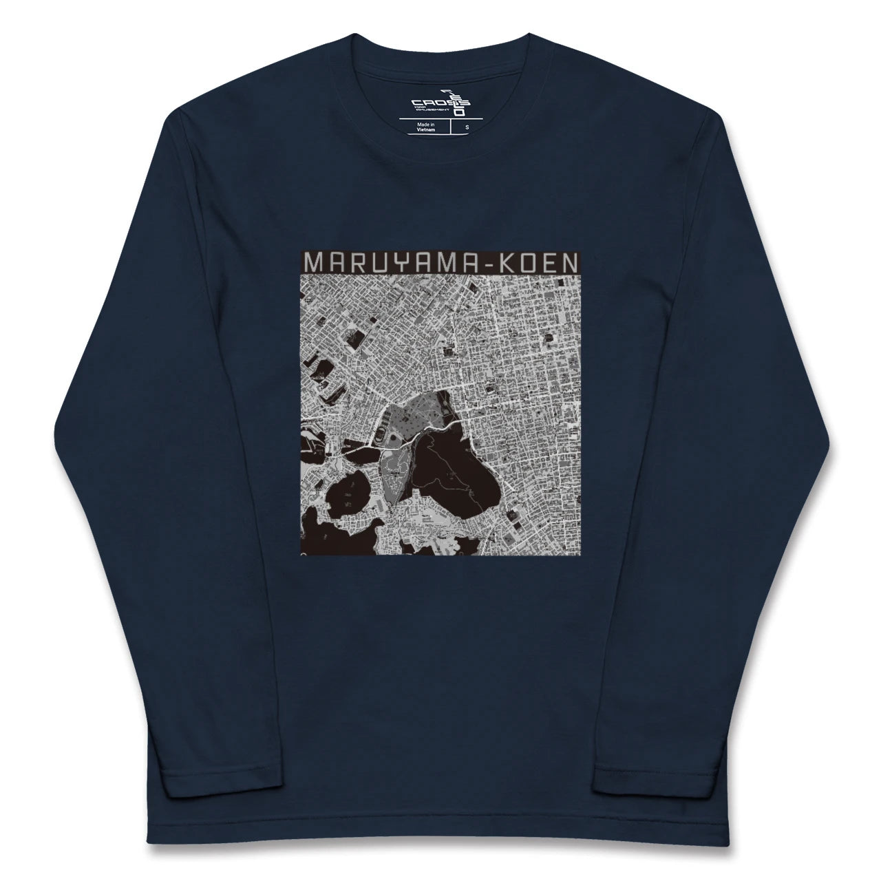 【円山公園(北海道)】地図柄ロングスリーブTシャツ