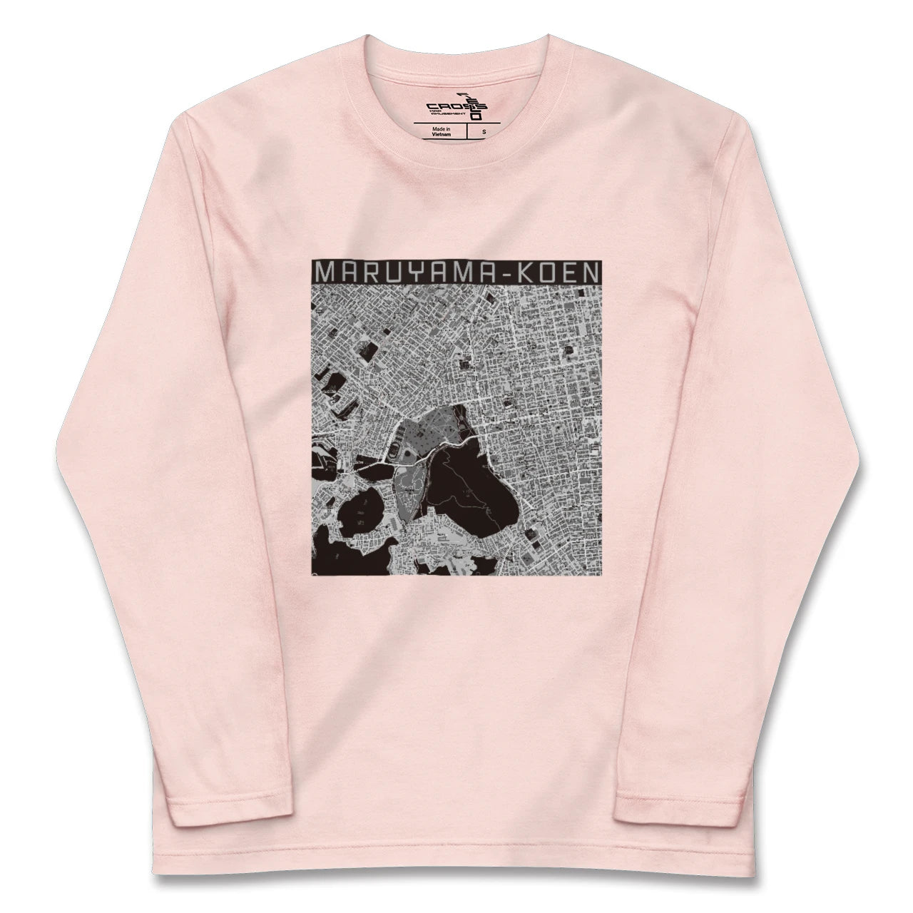 【円山公園(北海道)】地図柄ロングスリーブTシャツ