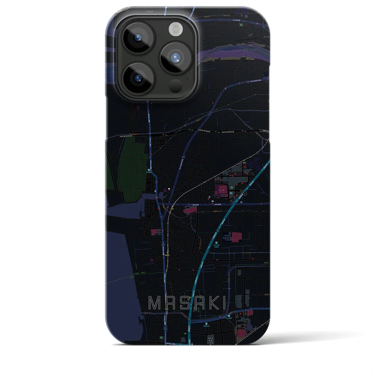 【松前(愛媛県)】地図柄iPhoneケース(バックカバータイプ)