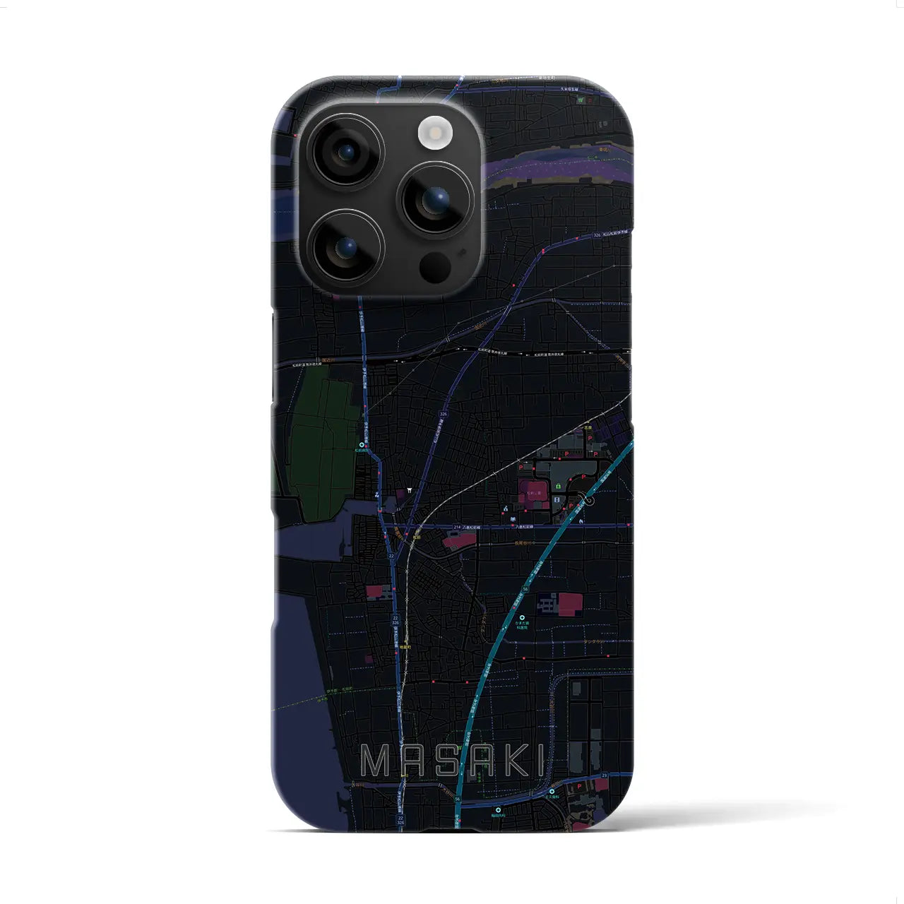 【松前(愛媛県)】地図柄iPhoneケース(バックカバータイプ)