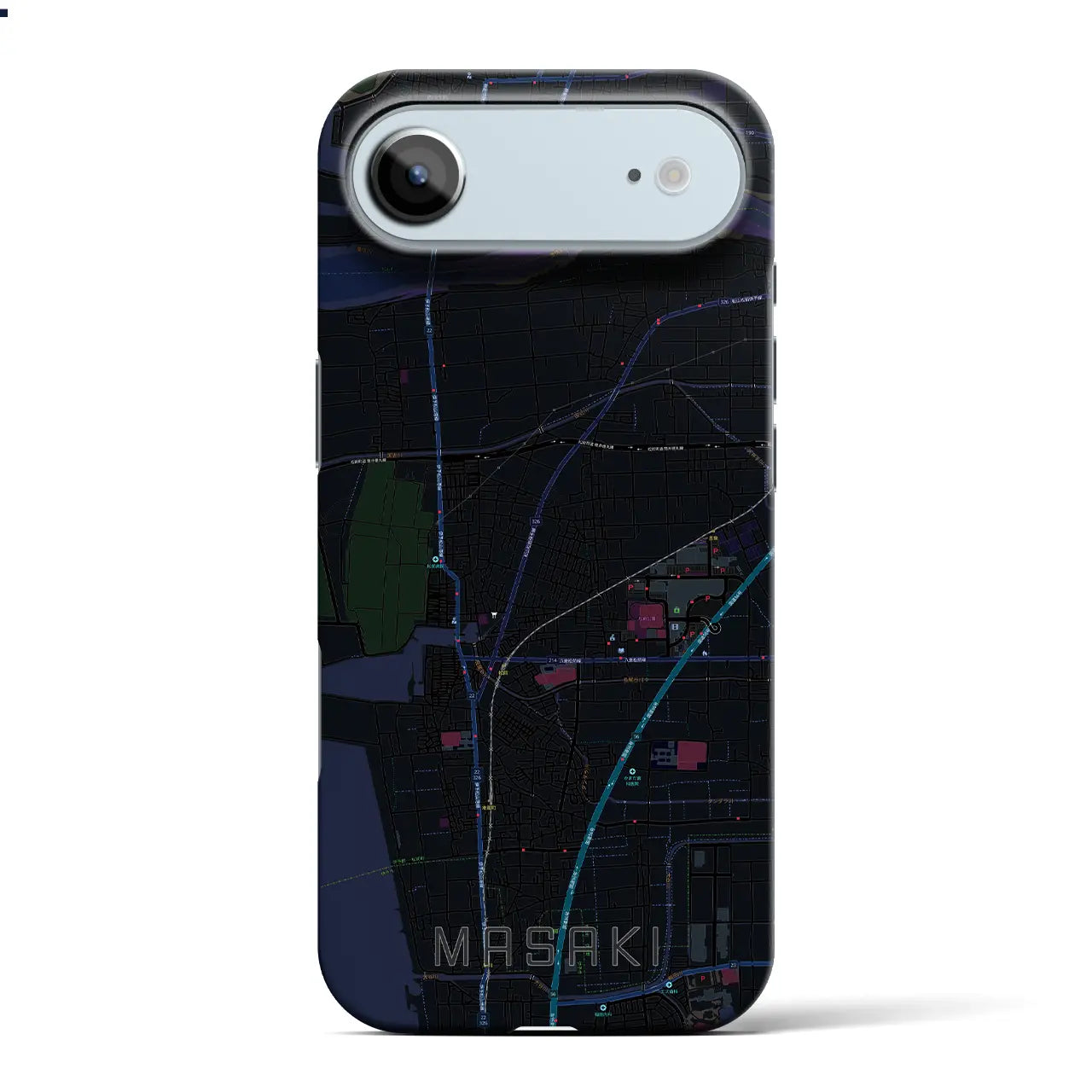 【松前(愛媛県)】地図柄iPhoneケース(バックカバータイプ)