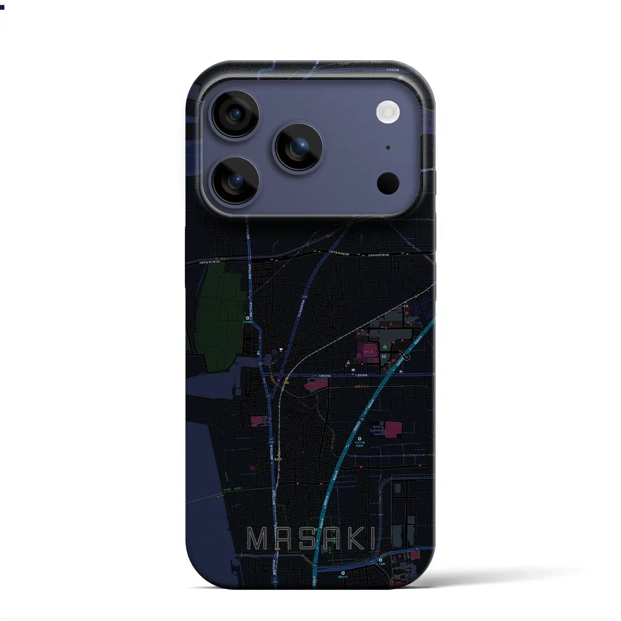 【松前(愛媛県)】地図柄iPhoneケース(バックカバータイプ)