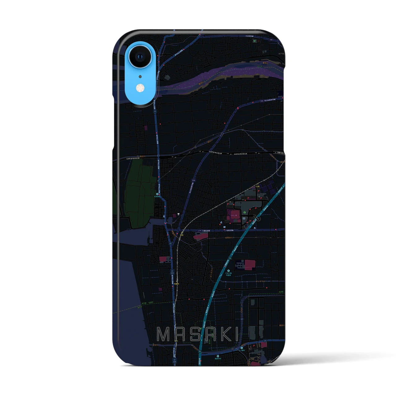 【松前(愛媛県)】地図柄iPhoneケース(バックカバータイプ)