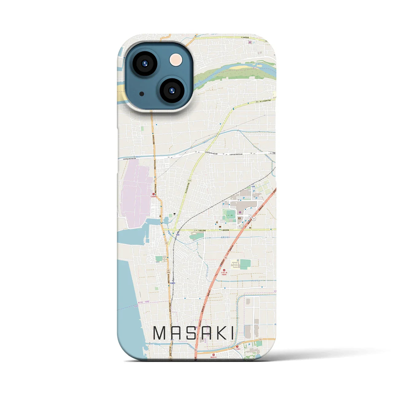 【松前(愛媛県)】地図柄iPhoneケース(バックカバータイプ)