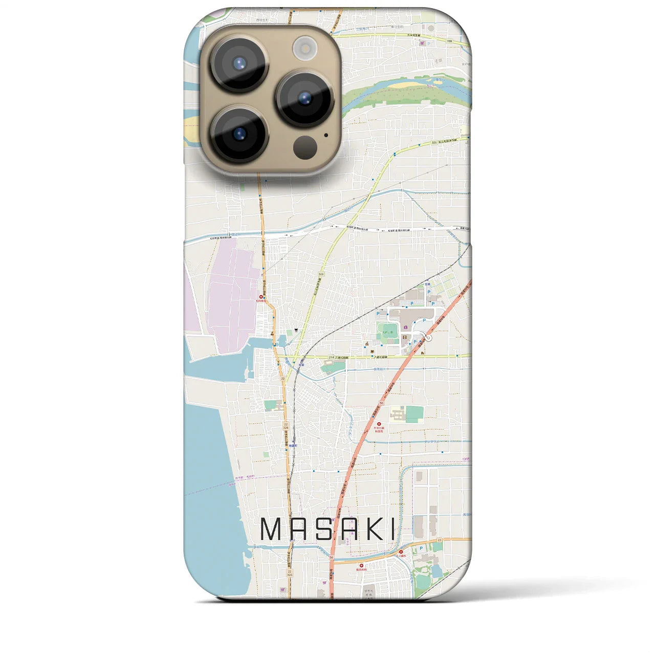 【松前(愛媛県)】地図柄iPhoneケース(バックカバータイプ)