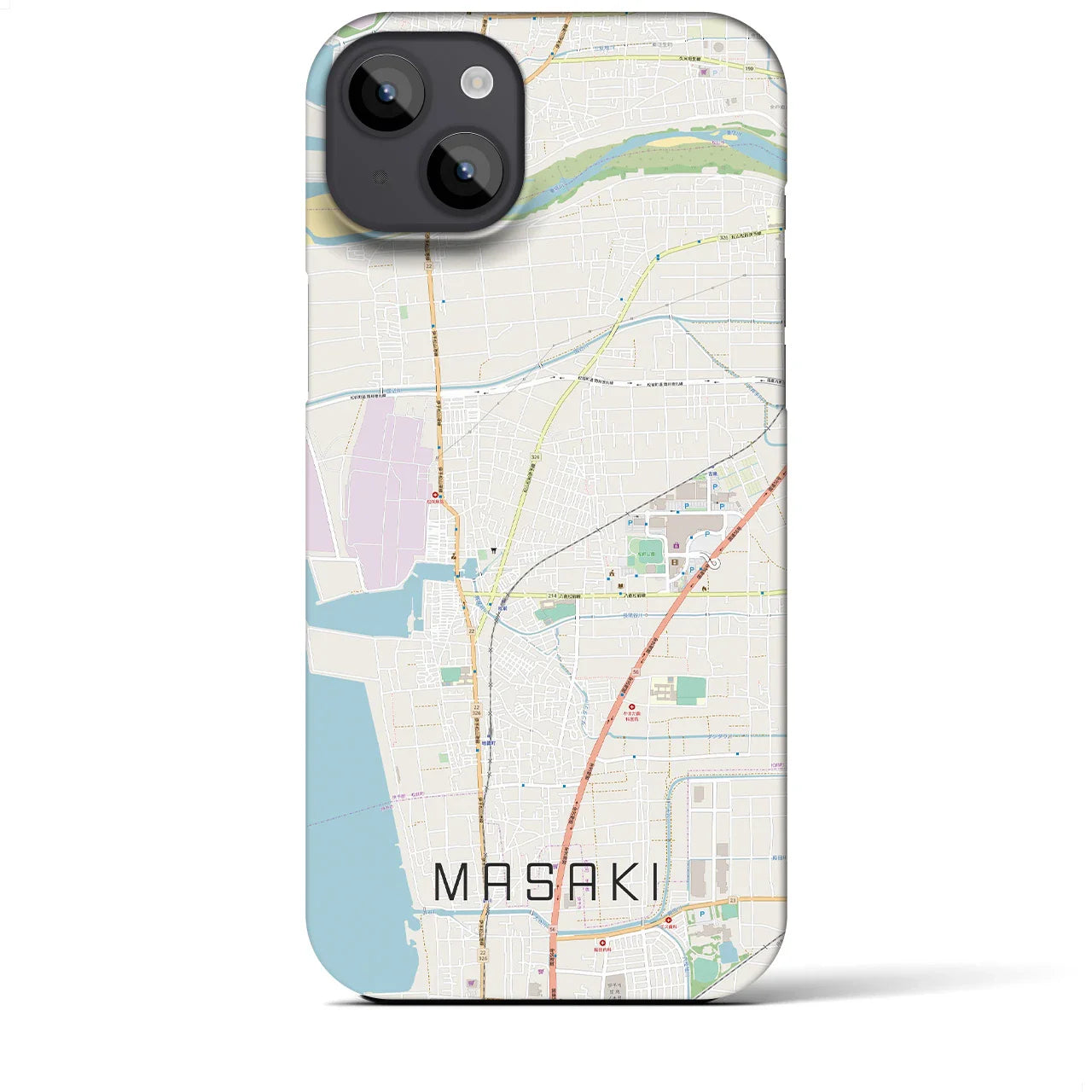 【松前(愛媛県)】地図柄iPhoneケース(バックカバータイプ)