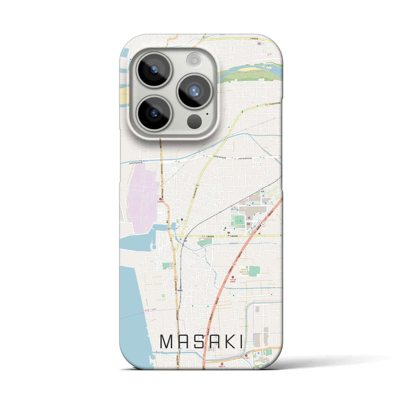 【松前(愛媛県)】地図柄iPhoneケース(バックカバータイプ)