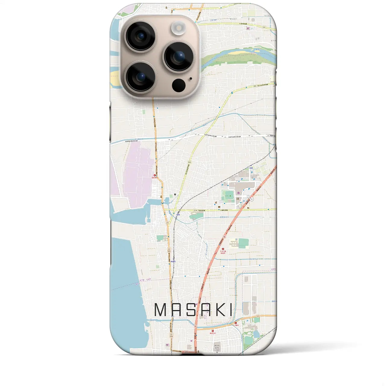 【松前(愛媛県)】地図柄iPhoneケース(バックカバータイプ)