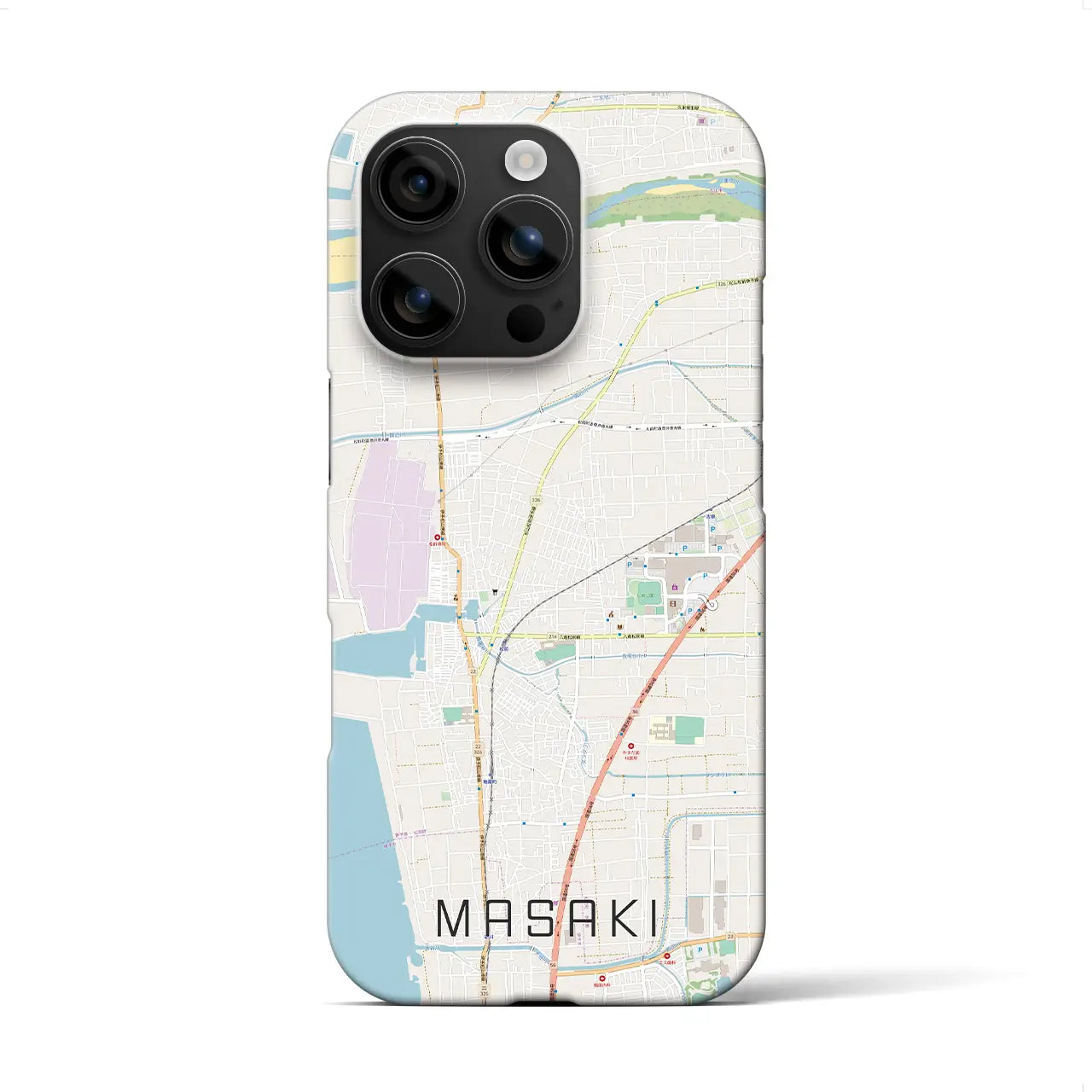 【松前(愛媛県)】地図柄iPhoneケース(バックカバータイプ)