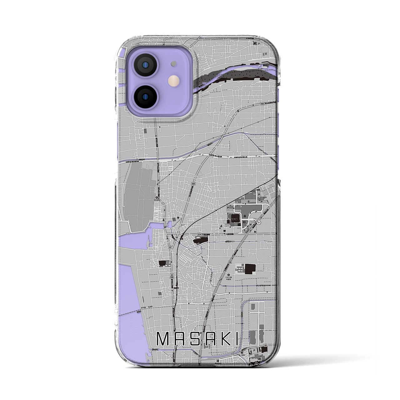 【松前(愛媛県)】地図柄iPhoneケース(クリアタイプ)