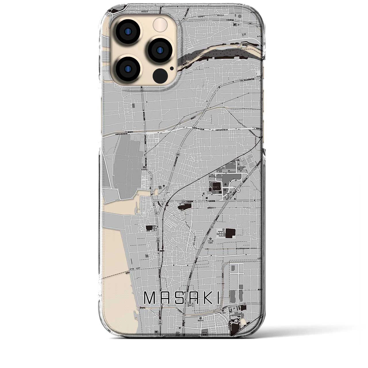 【松前(愛媛県)】地図柄iPhoneケース(クリアタイプ)