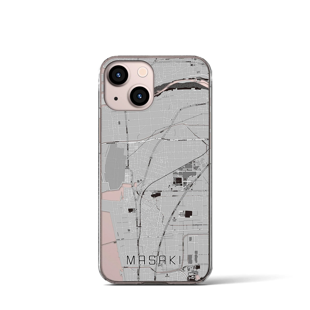 【松前(愛媛県)】地図柄iPhoneケース(クリアタイプ)