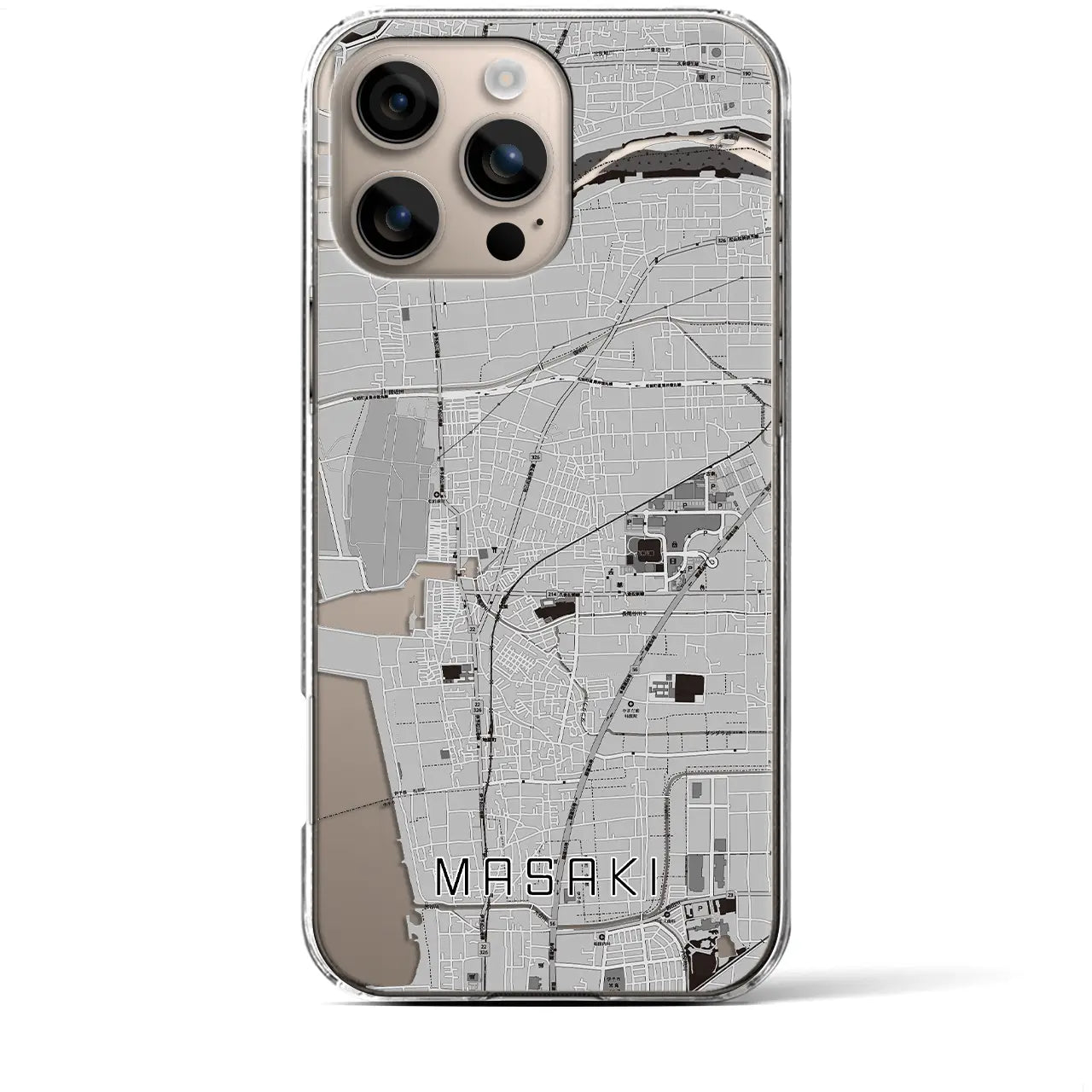 【松前(愛媛県)】地図柄iPhoneケース(クリアタイプ)