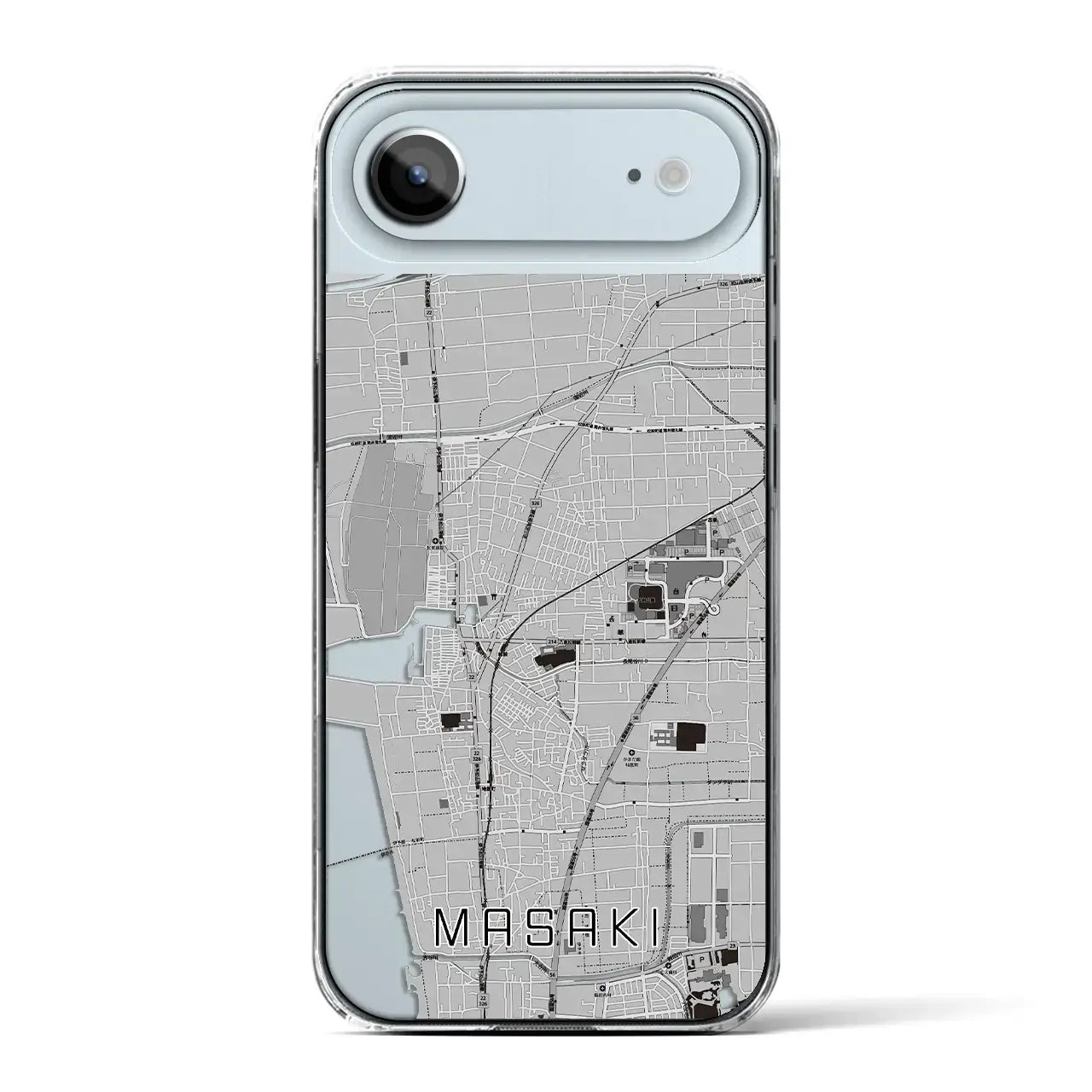 【松前(愛媛県)】地図柄iPhoneケース(クリアタイプ)