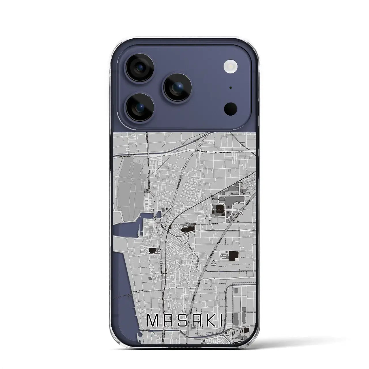 【松前(愛媛県)】地図柄iPhoneケース(クリアタイプ)