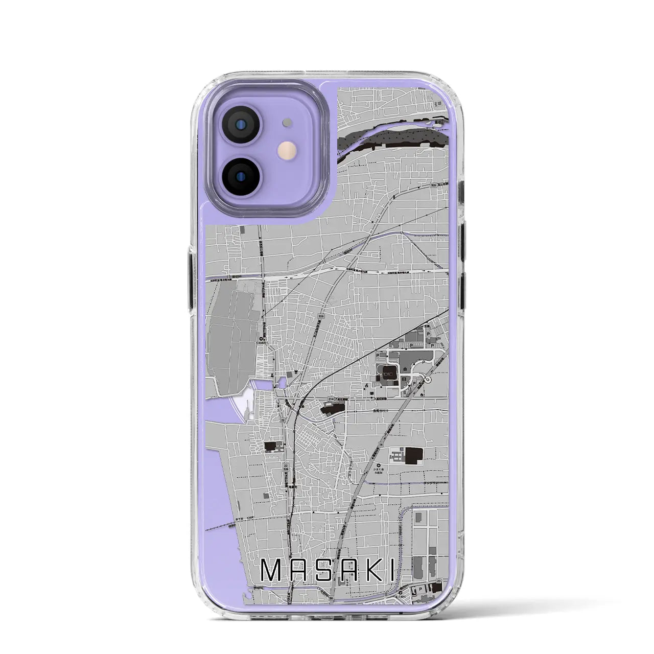 【松前(愛媛県)】地図柄iPhoneケース(MagSafeタイプ)