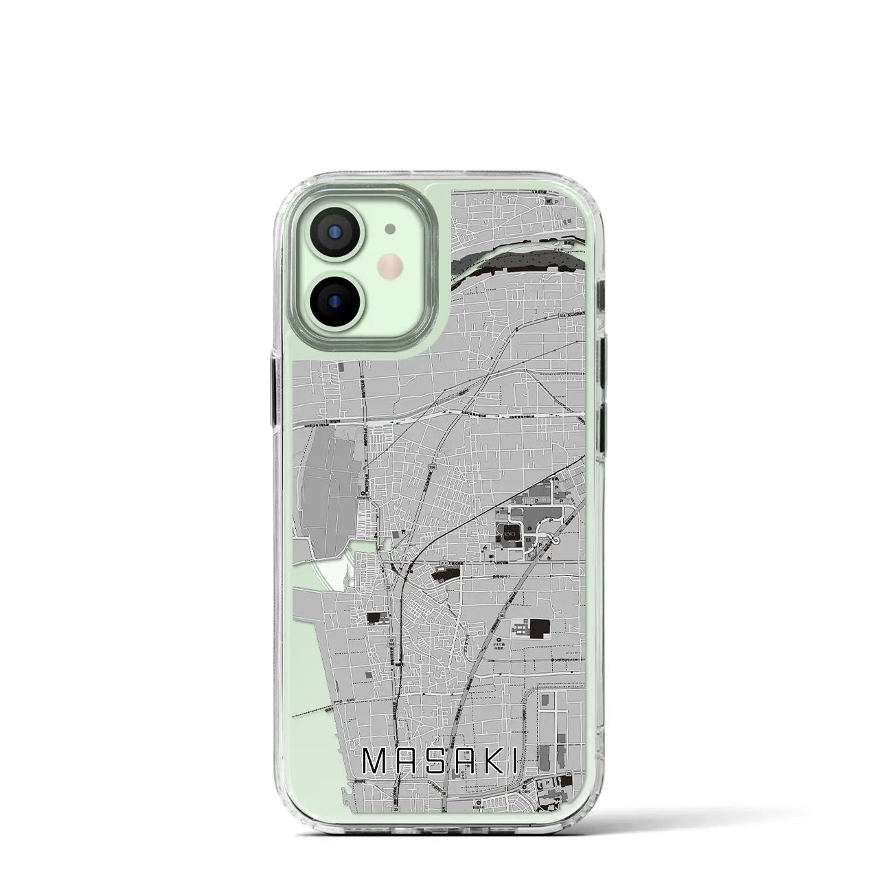 【松前(愛媛県)】地図柄iPhoneケース(MagSafeタイプ)
