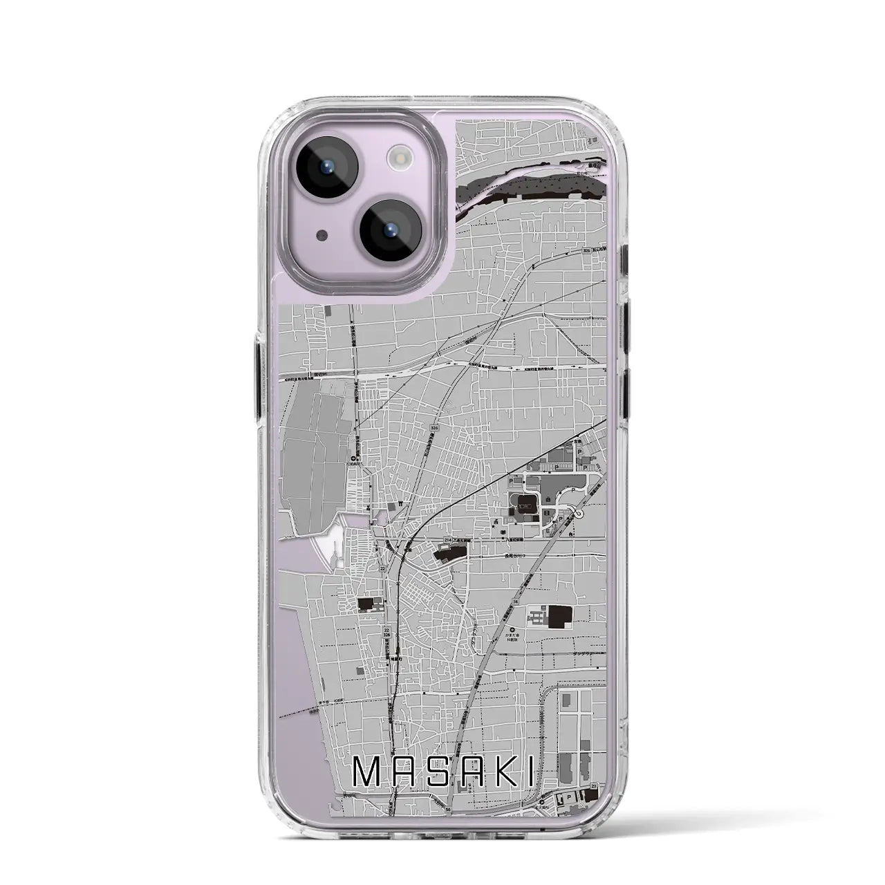 【松前(愛媛県)】地図柄iPhoneケース(MagSafeタイプ)