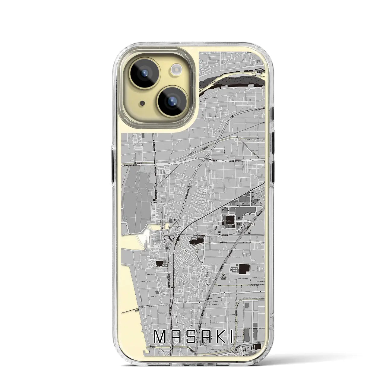 【松前(愛媛県)】地図柄iPhoneケース(MagSafeタイプ)