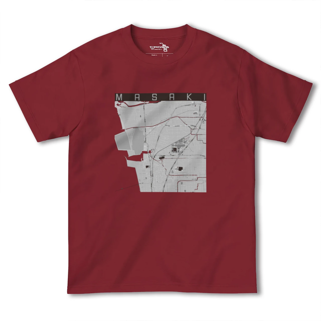 【松前(愛媛県)】地図柄ヘビーウェイトTシャツ