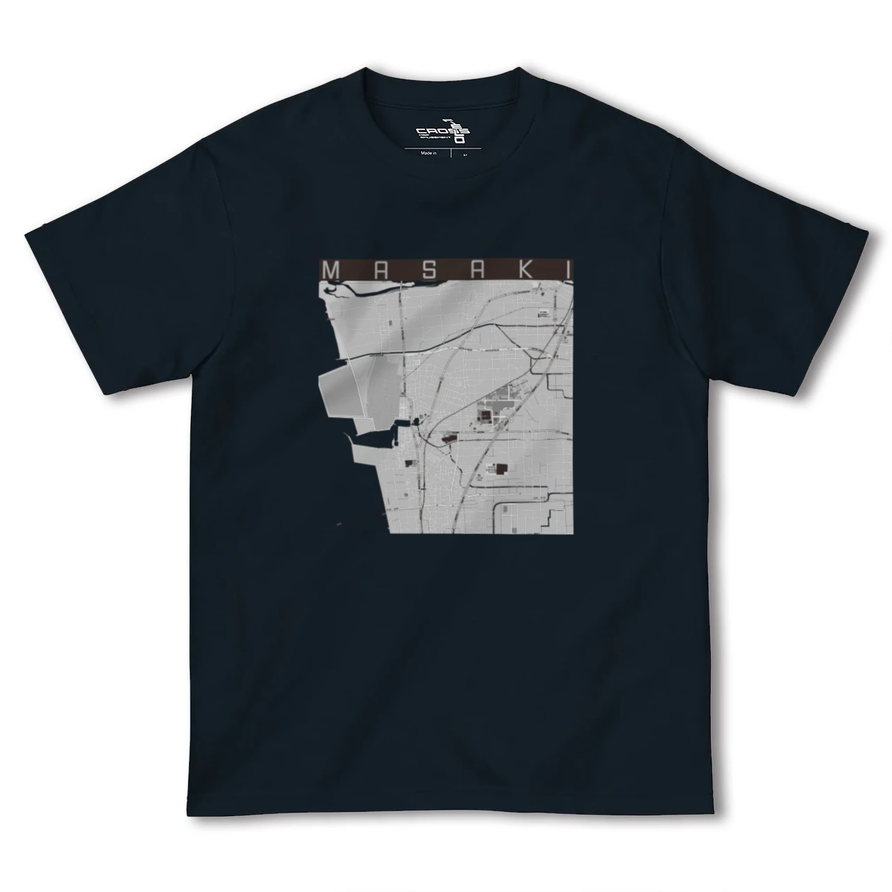 【松前(愛媛県)】地図柄ヘビーウェイトTシャツ