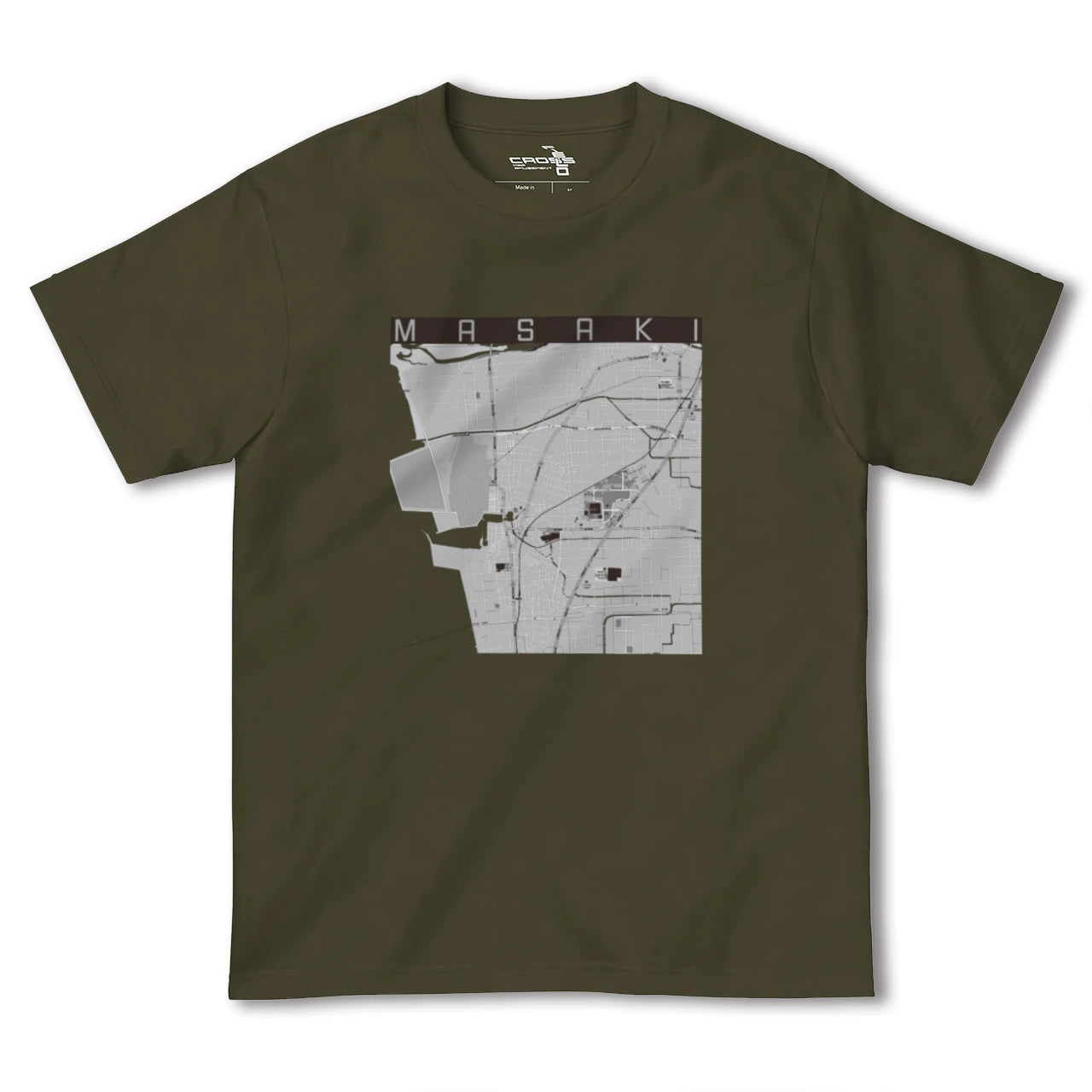 【松前(愛媛県)】地図柄ヘビーウェイトTシャツ