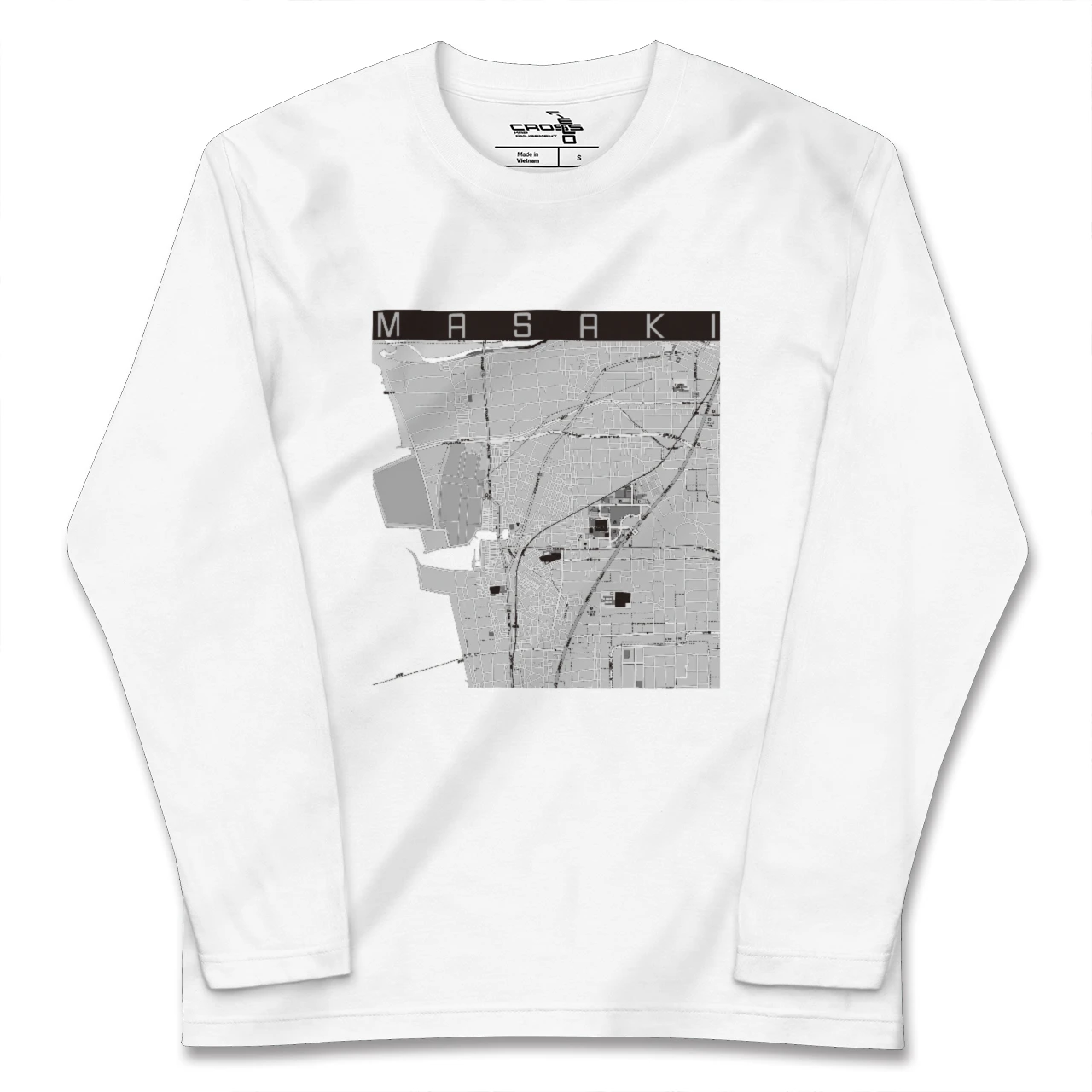 【松前(愛媛県)】地図柄ロングスリーブTシャツ