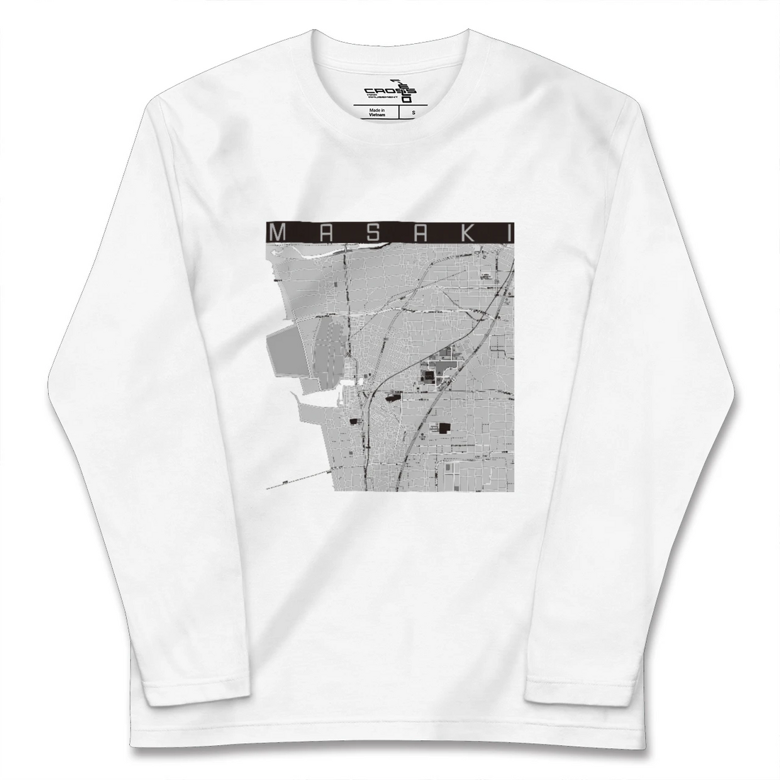 【松前(愛媛県)】地図柄ロングスリーブTシャツ