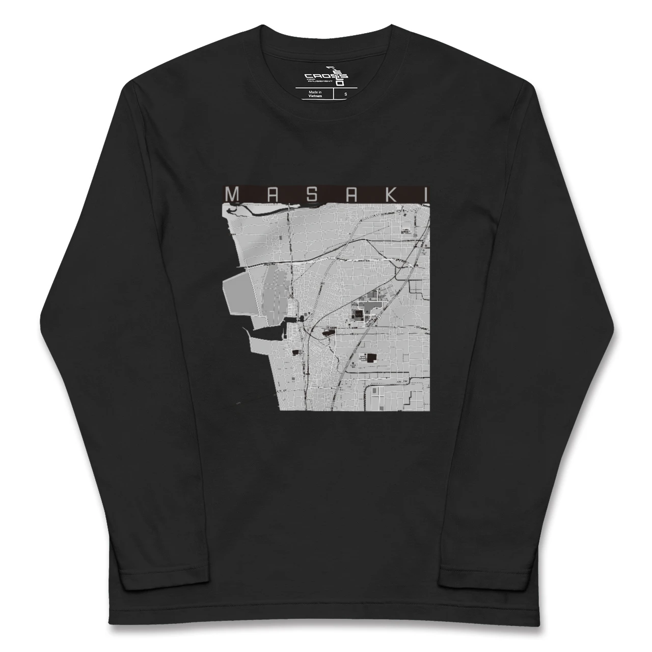 【松前(愛媛県)】地図柄ロングスリーブTシャツ