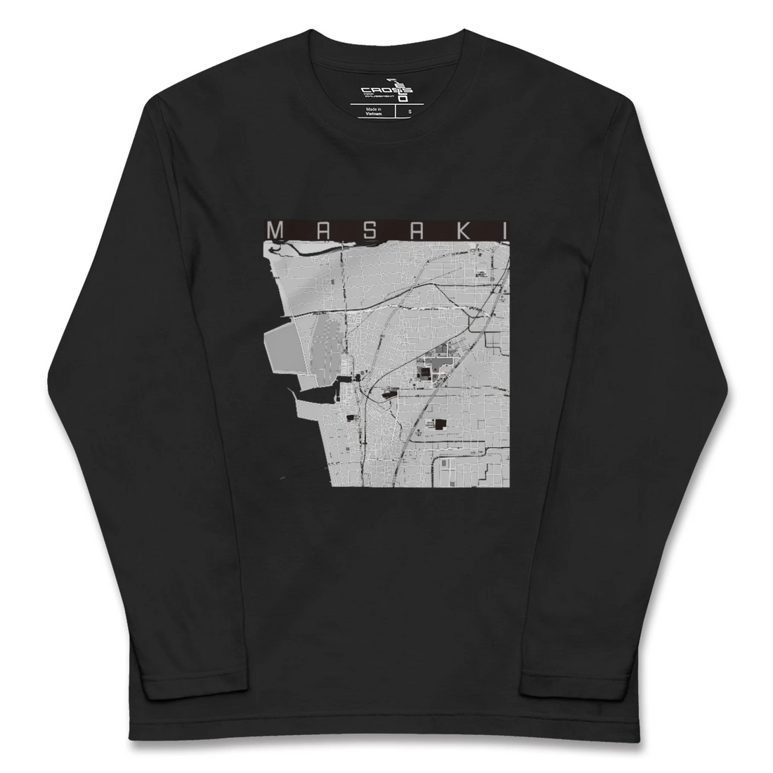 【松前(愛媛県)】地図柄ロングスリーブTシャツ